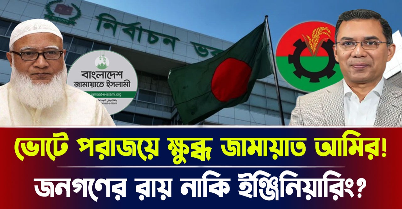 ভোটের মাঠে শোচনীয় পরাজয় ঢাকতে বিএনপির বিরুদ্ধে জামায়াত আমিরের বিষোদগার